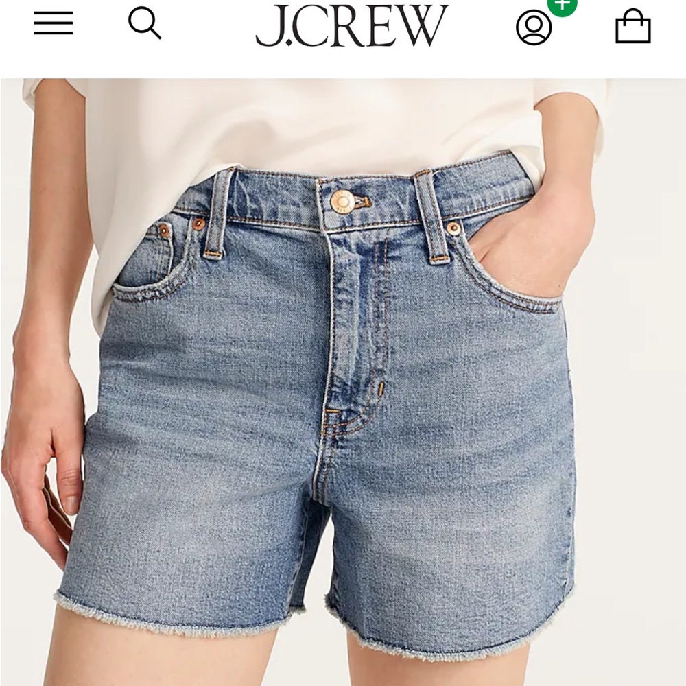 J. Crew high rise denim shorts